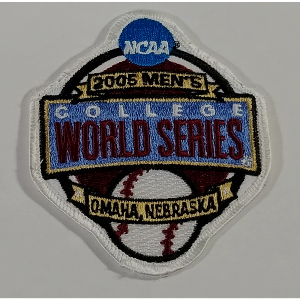 2005 Baseball College World Series Omah Nebraska patch original game vtg new